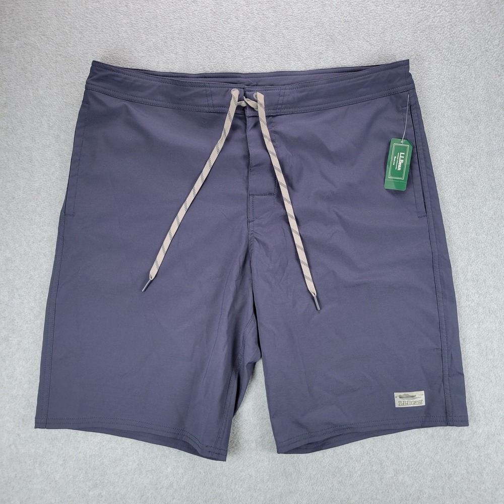 L.L. Bean Traverse Board Shorts Mens‎ 35 Carbon Navy Stretch Quick-Dry 507322
